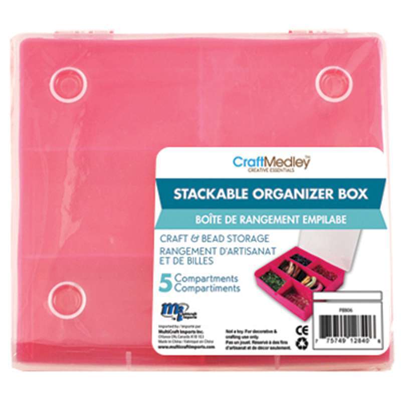 Bead Stackable Organizer Box 5.25"X4.75"X1.5"