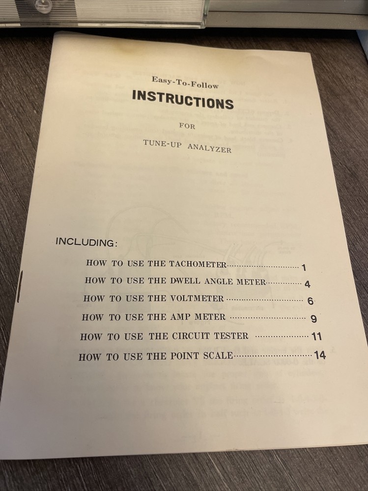 Vintage PSM Solid State Engine Analyzer NOS