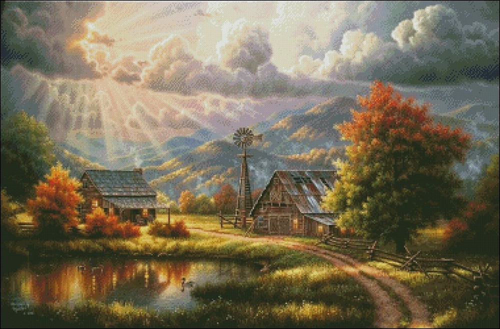Chart Needlework Embroidery DIY - Counted Cross Stitch Patterns - God Grace