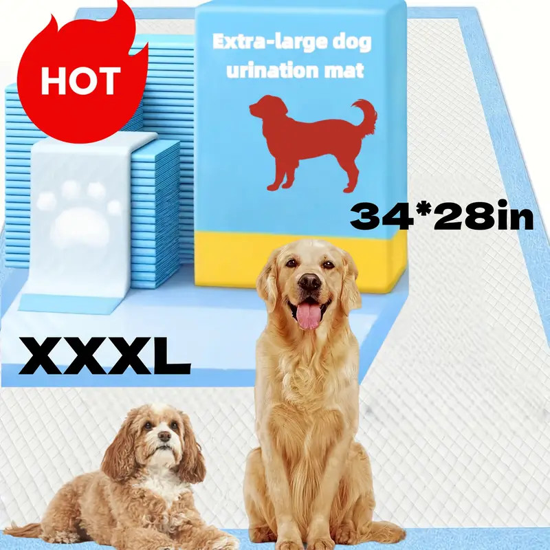 Dog and Puppy Training Pads, X-Large 28x34 inches 100 Count Dog Pee Potty