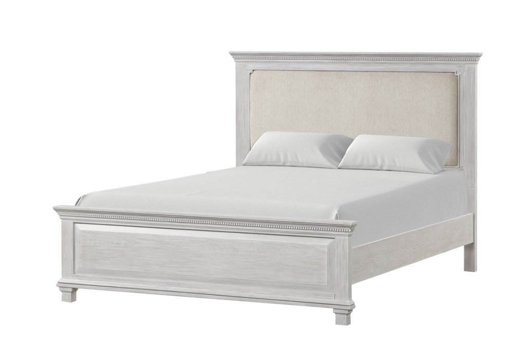Transitional Style Eastern King 1pc Bed Set Weathered Gray Finish