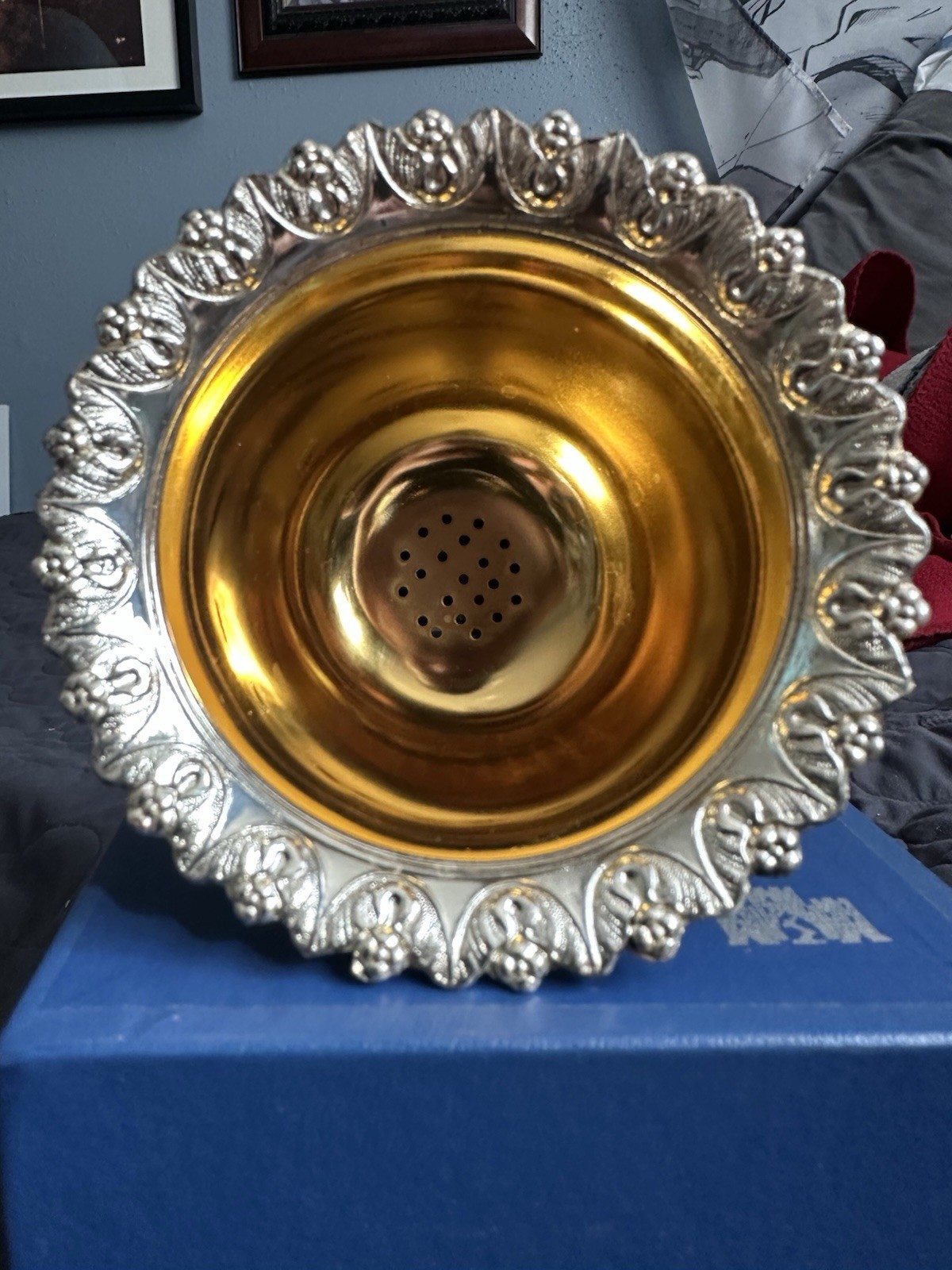 Vintage Silver Plated Wine Funnel Wine Funnel