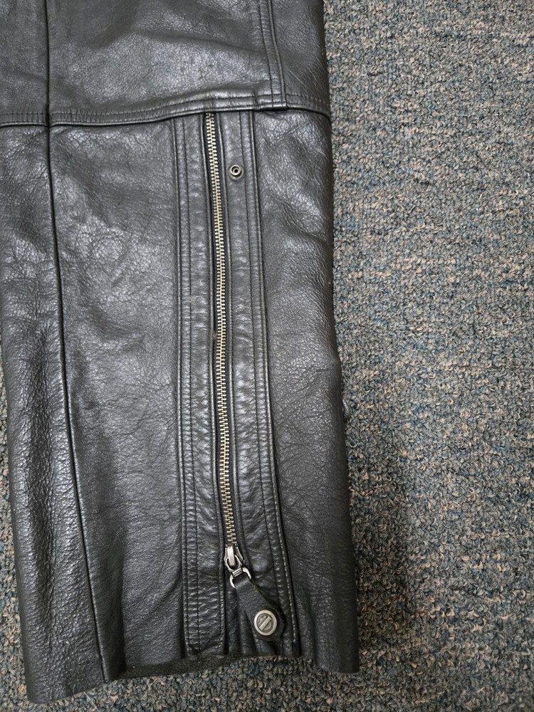 Harley Davidson Genuine Leather Chaps Riding Chaps Pockets Size Small Pants