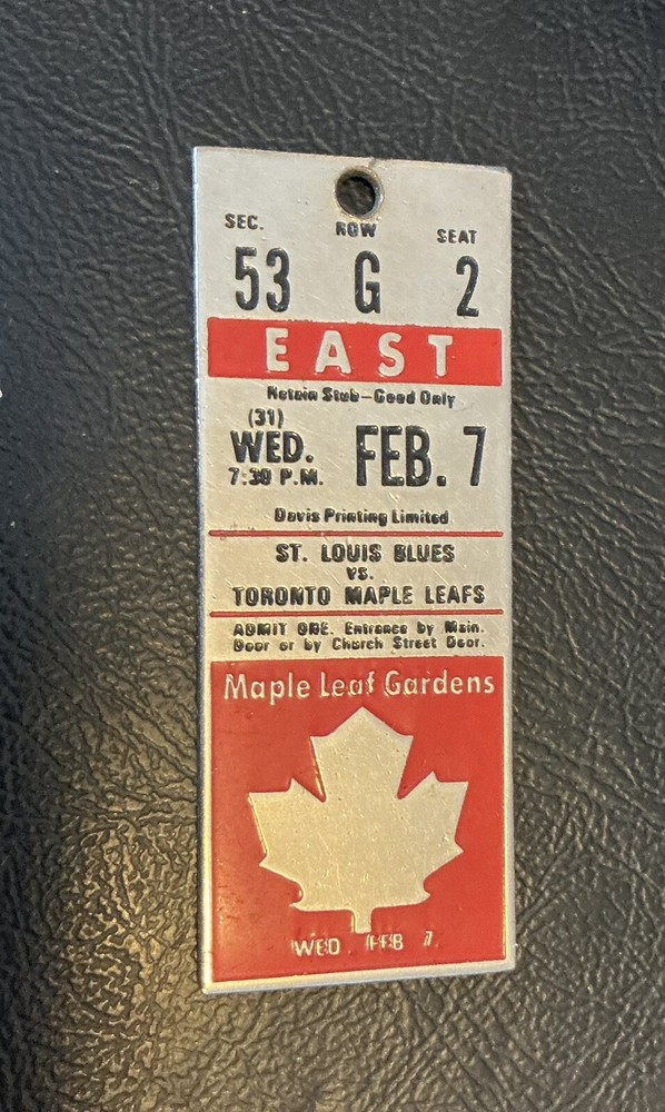 Vintage Maple Gardens Metal Ticket Key Chain