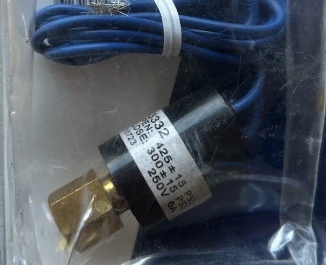 MARS 43332 HIGH PRESSURE SWITCH, AUTO RESET, B16-934, NIB