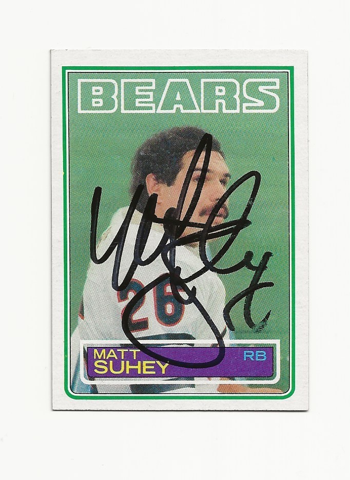 MATT    SUHEY    BEARS      AUTOGRAPHED    CARD