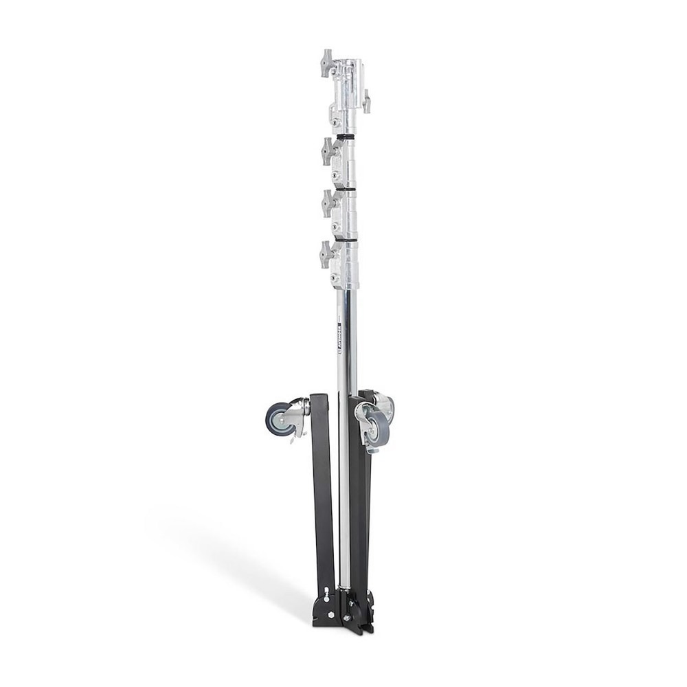 Avenger 11.15' Roller Stand 34 Folding Base, 5 Sections, 4 Risers, Chrome