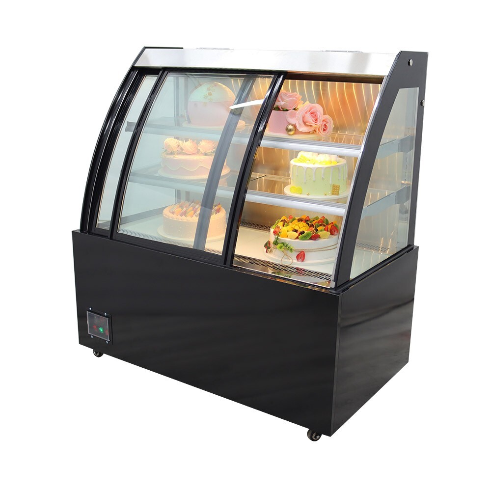 220V Floor-to-Ceiling Refrigerated Display Cabinet w/Demist Function Front Open