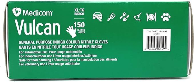 Medicom Vulcan Nitrile Gloves, XL (150 Count)