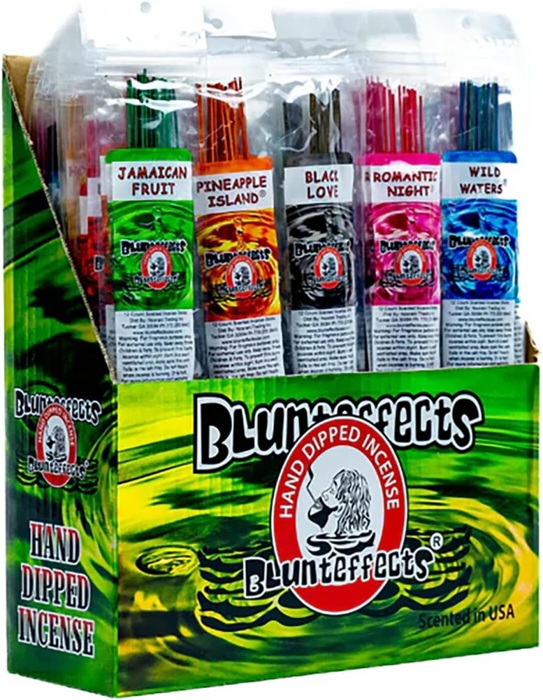 Blunteffects Hand-Dipped Incense Sticks - 12 Different Scents, 11" Long