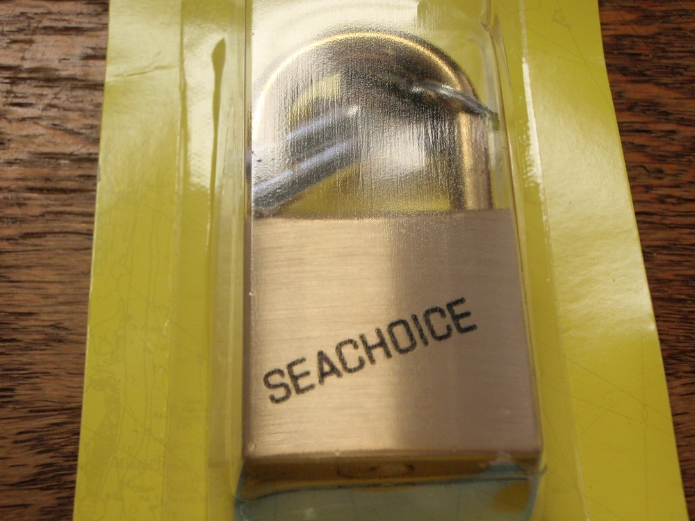 PADLOCK SEACHOICE 37231 SOLID BRASS 2" WIDE BODY MARINE BOAT SOLID BRASS LOCK