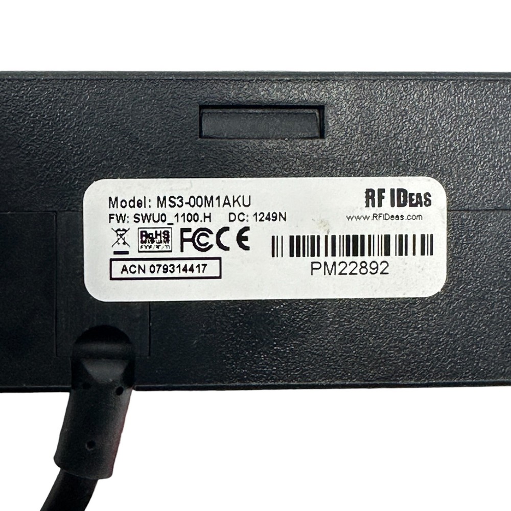 RFIDeas pcSwipe Enroll Magnetic Card Reader USB MS3-00M1AKU