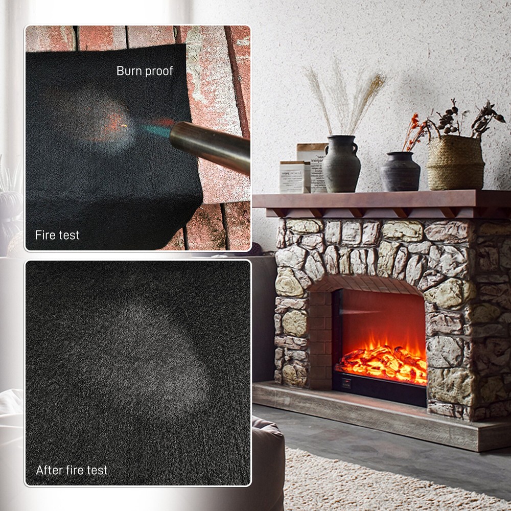 Square Fire Pit Mat, Grilling Fireproof Pad High Temperature-Resistant 40inch
