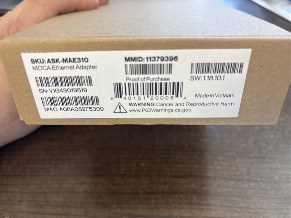 Verizon ASK-MAE310 MoCA Ethernet Adapter
