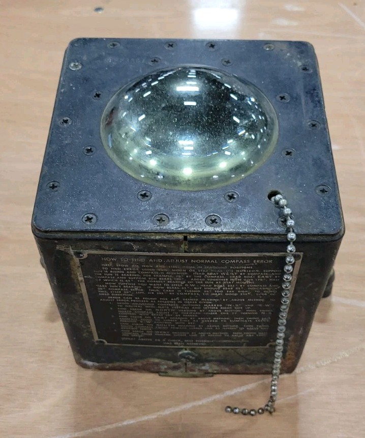 Vintage Navy Coast Guard Marine Ship's Compass John E Hand & Sons LMC-101-D WW2