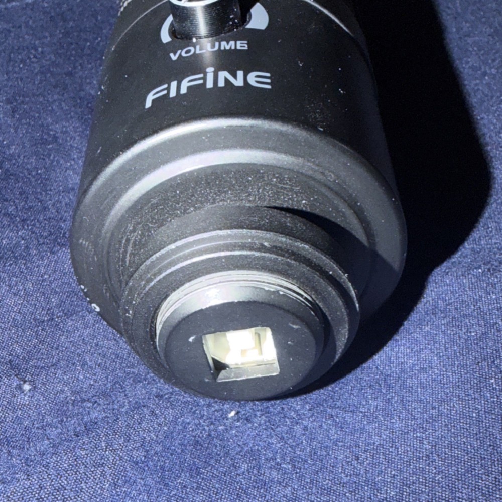 FIFINE Freestanding Microphone Black with Volume Control