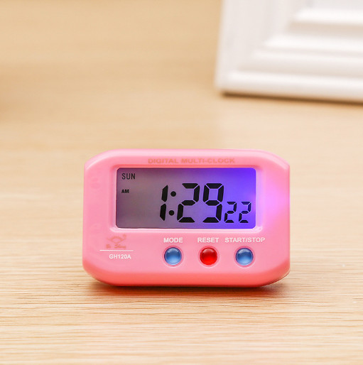 2.7" Small LCD Digital Time & Date Alarm Clock Stop Snooze Night Light Kitchen