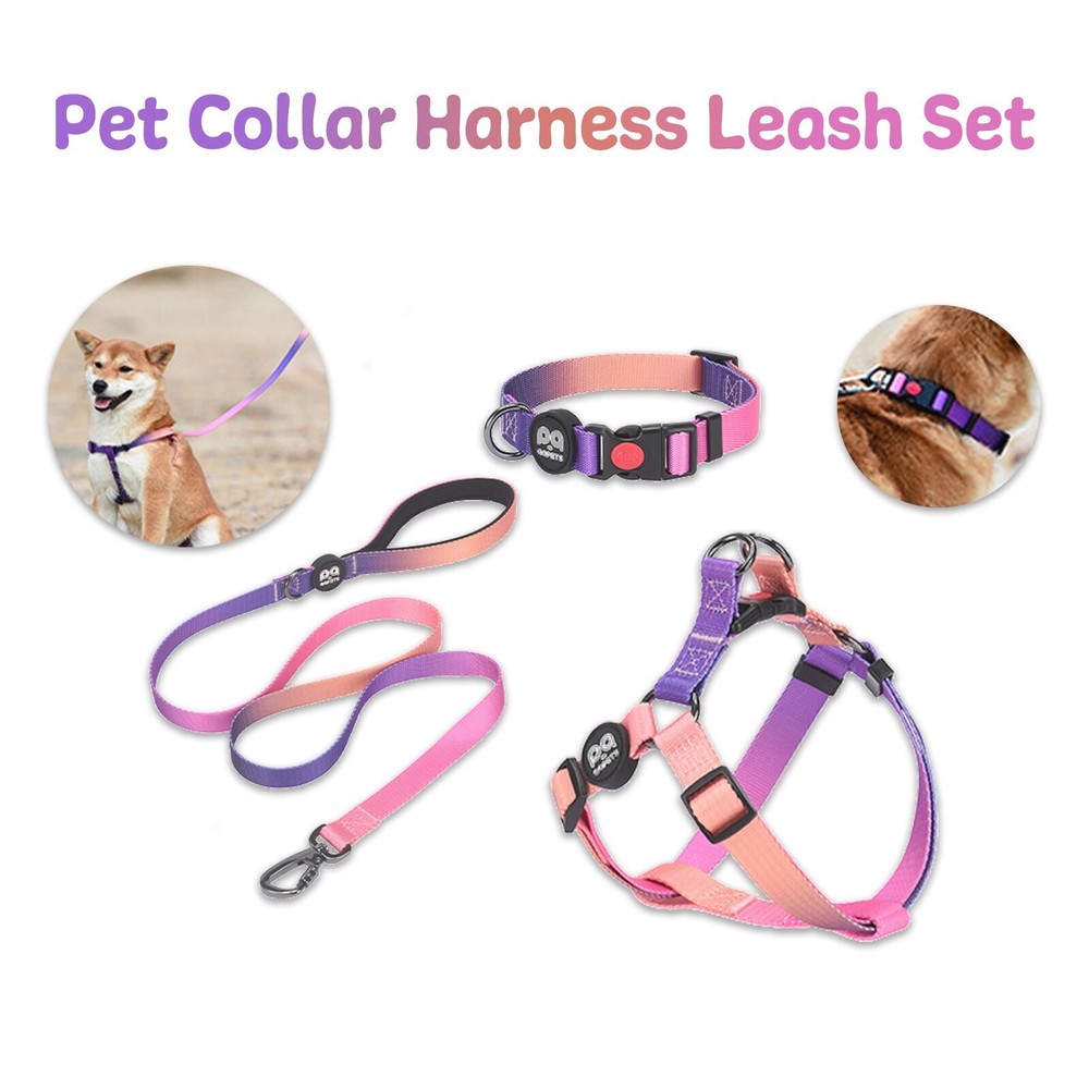 No Pull Dog Pet Harness Collar & Leash Set Adjustable Control Vest Reflective