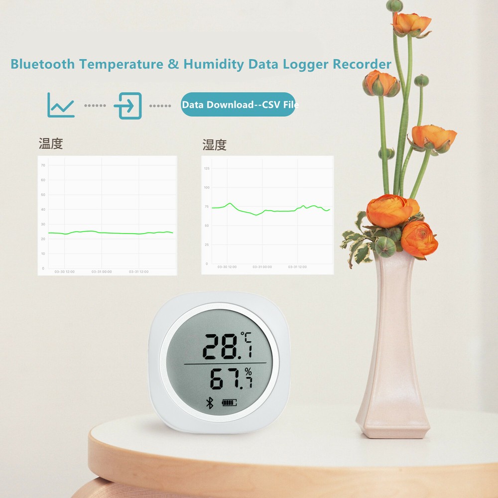 Inkbird Bluetooth Magnetic Temperature Humidity Data Logger Recorder APP Alarm