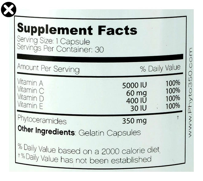 Skinception Phyto350 Advanced Phytoceramides Formula 30 Count each Bottle