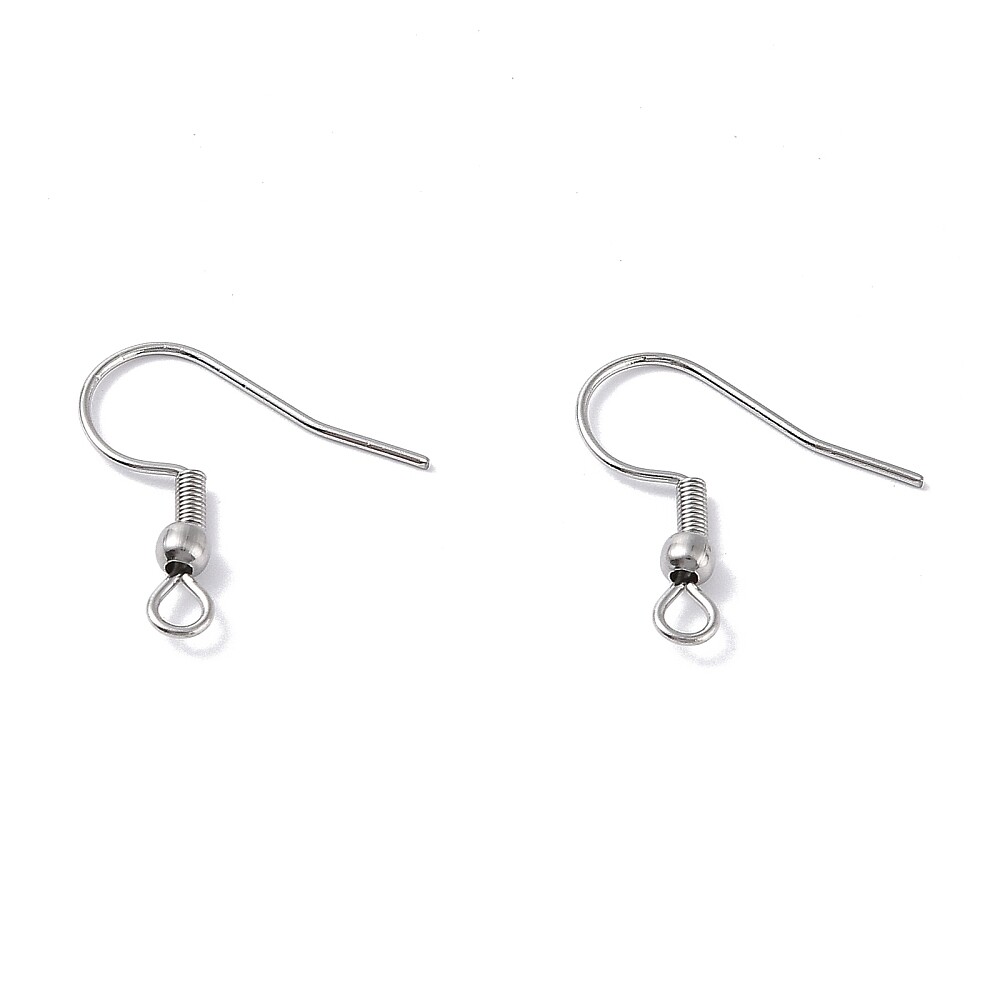 1000x Blank Ear Wire Jewelry Making Finding Fitting Base Silver Earring DIY Hook
