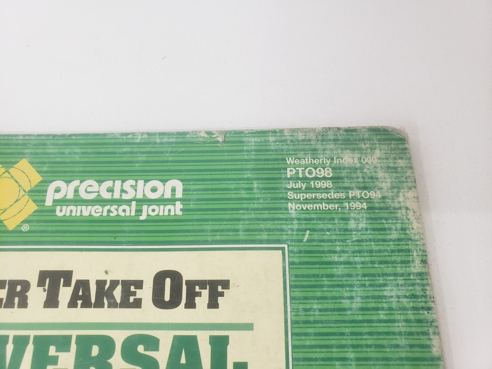 LOT Precision Universal Joint Catalog Tractor PTO 1998 2008