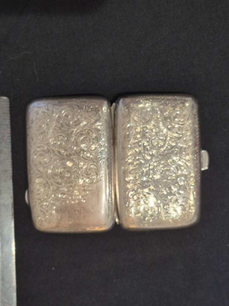 Antique silver cigarette case