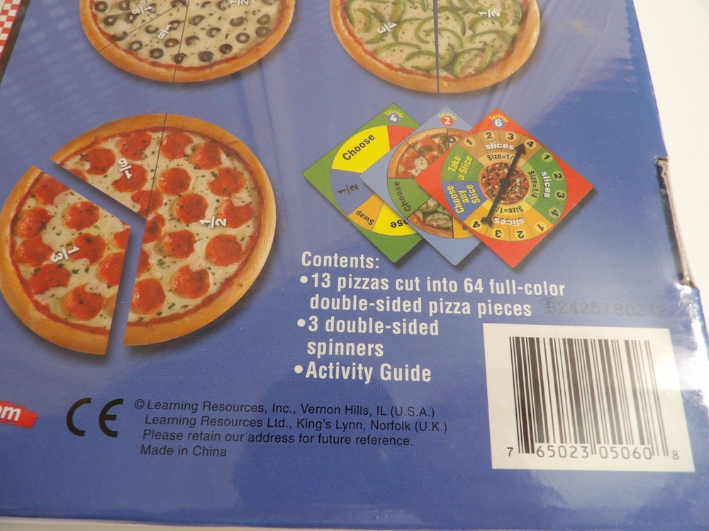 Learning Resources Pizza Fraction Fun Math Game Ages 6+, New, Sealed