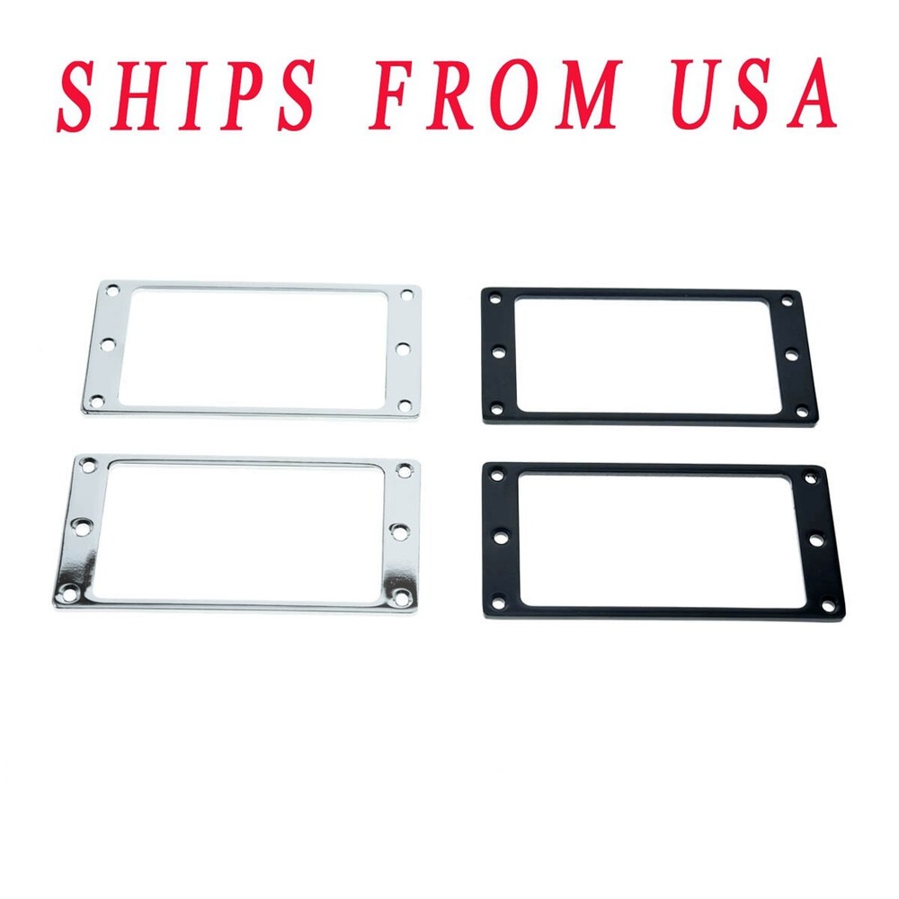 2pcs Metal Humbucker Pickup Mounting Ring Flat Base Pickup Frame