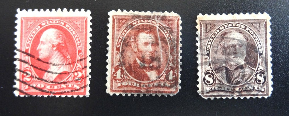 220, 222, 225 USED - 1894 (178)