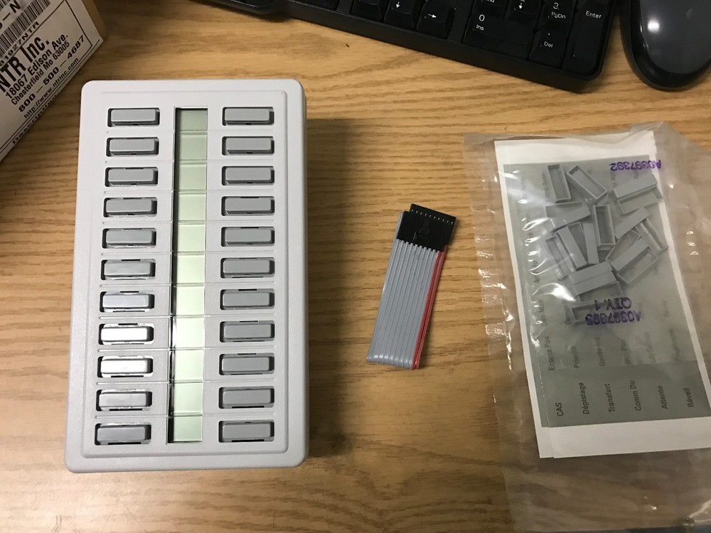 Nortel NT2K22VH93 Addon Module, 22 Button, Gray, for 2616, & 2216