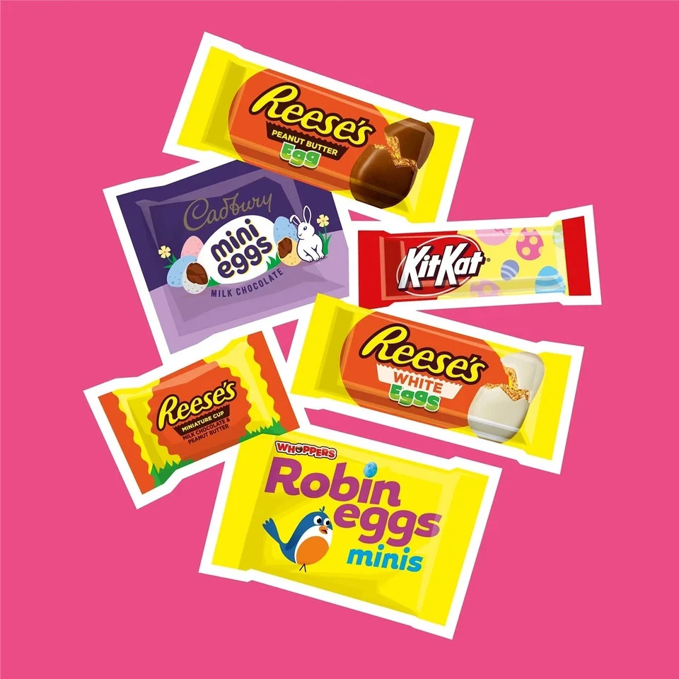 Hershey Assorted Flavored, Easter Candy Bag, 27.83 oz (70 Pieces)