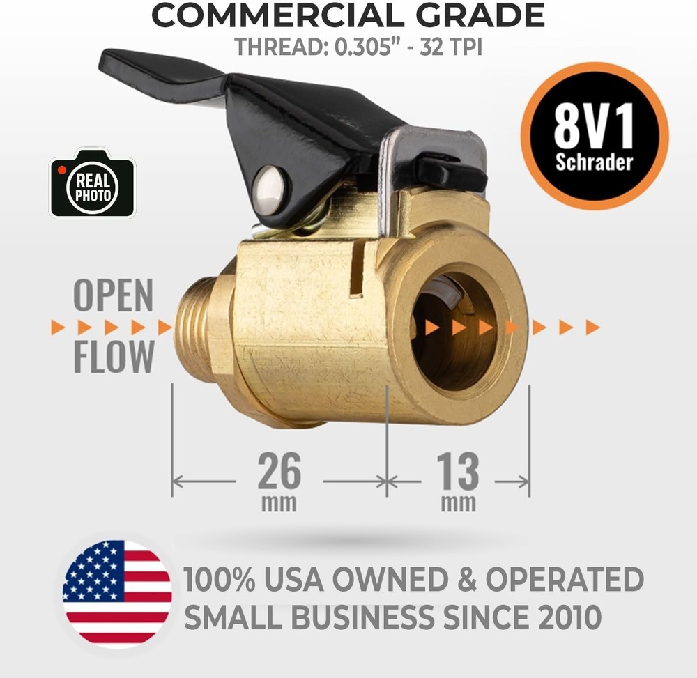 Chuck Mates Premium Quick-Connect Accessory for Tire Inflators Open-Type 1or2pc