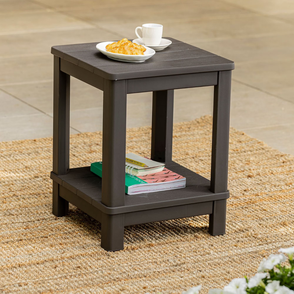Keter Deluxe Adirondack Side Table - Brown