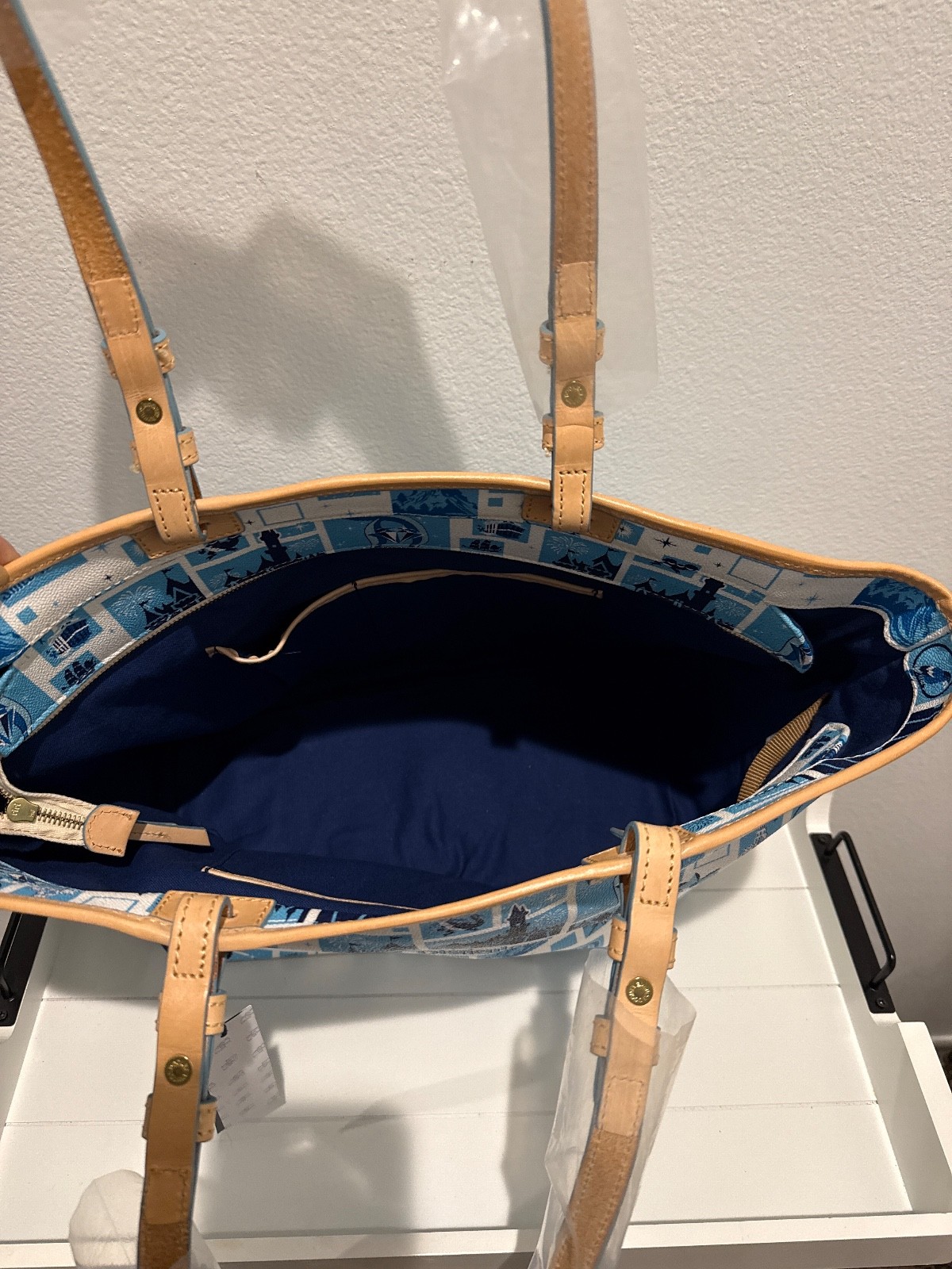 NWT! Disney Parks Dooney & Bourke Disneyland 60th Anniversary Large Tote Bag