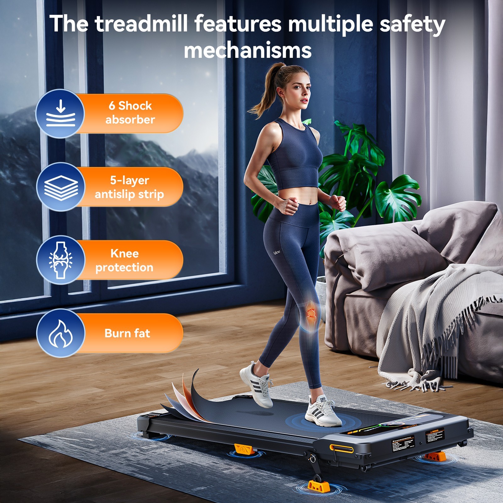 New 10% lncline Walking Pad，4-in-1 Walking Pad Treadmill With remote control