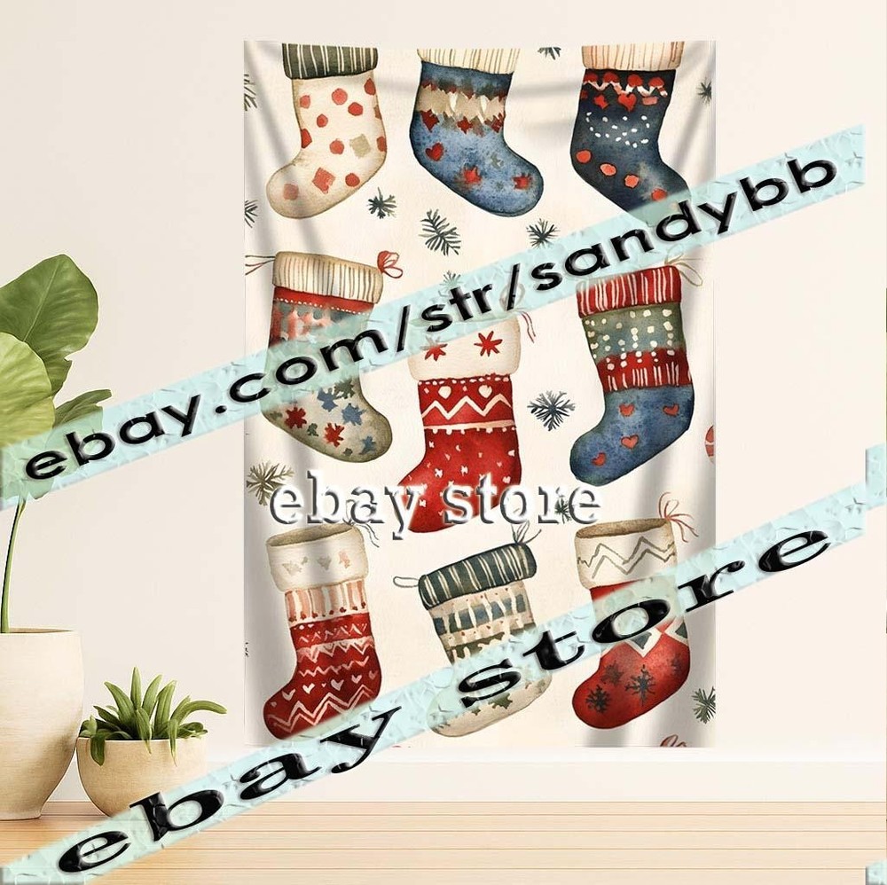 Stockings Pattern tapestry fun stocking design 39X59 in