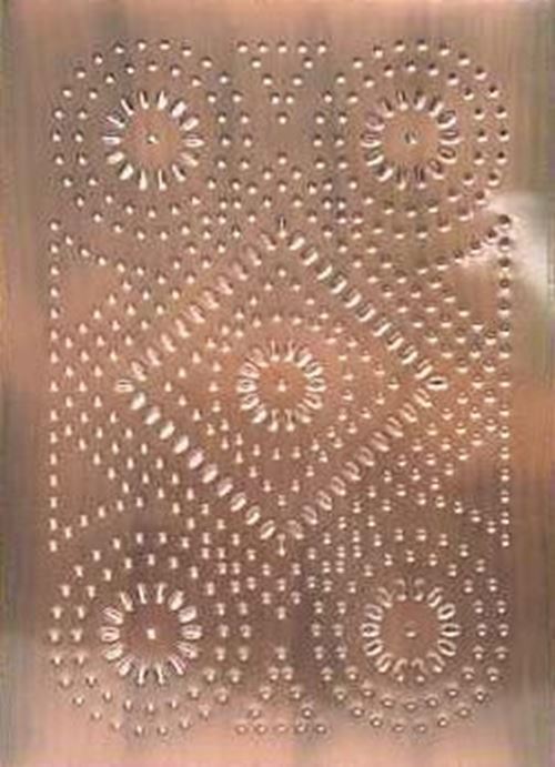 Pie Safe Tin - Fireworks Pattern - Copper (STL-FWKSAC)