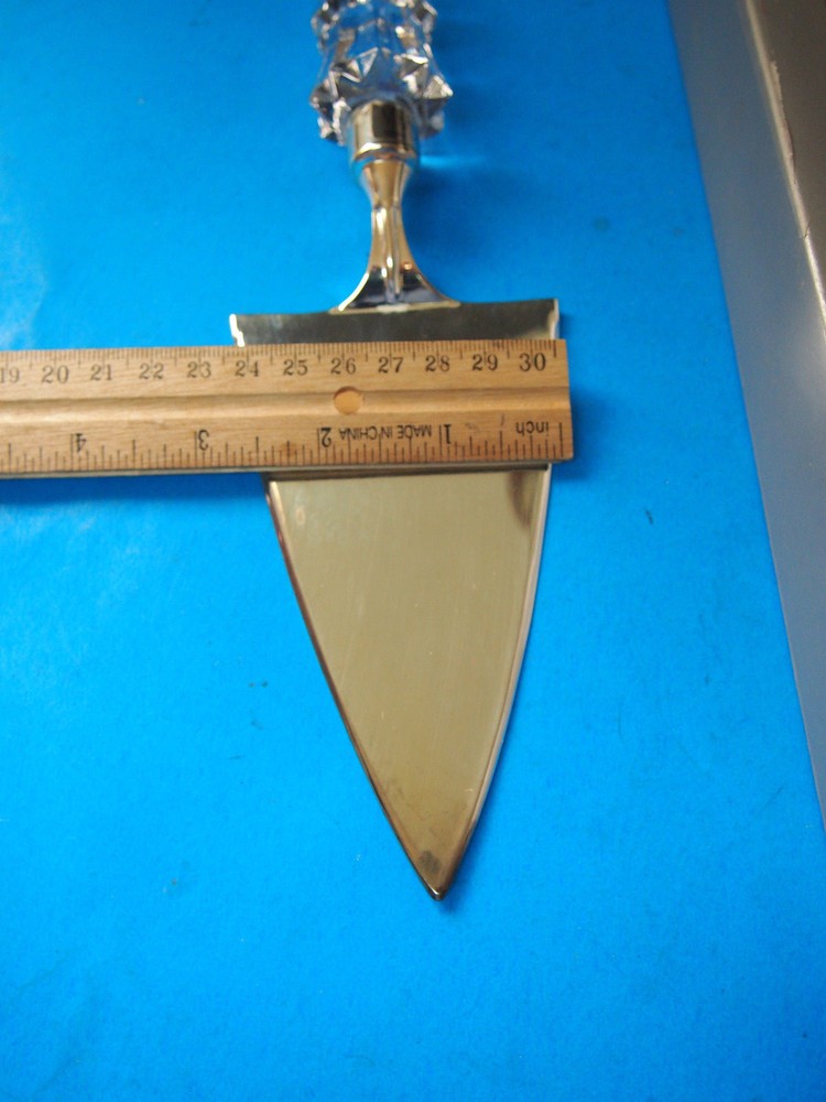 Cake Server Mikasa Starshine Crystal Handle & Silver Pie Server