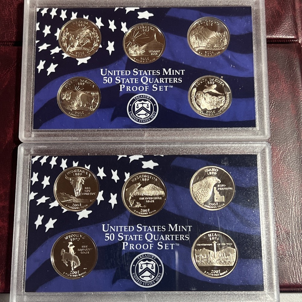25 Diff Proof & Mint State Qtr Set: 2000 P&D, 2001, 06, 07 Proofs CLM10