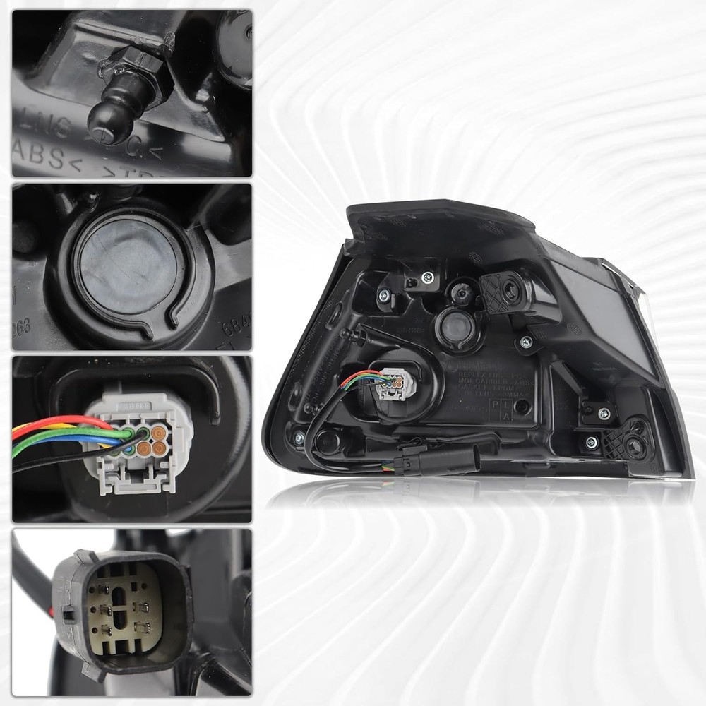 LED Type Outer Tail Light Lamp Assembly Compatible for 2019-2023 Jeep Cheroke...