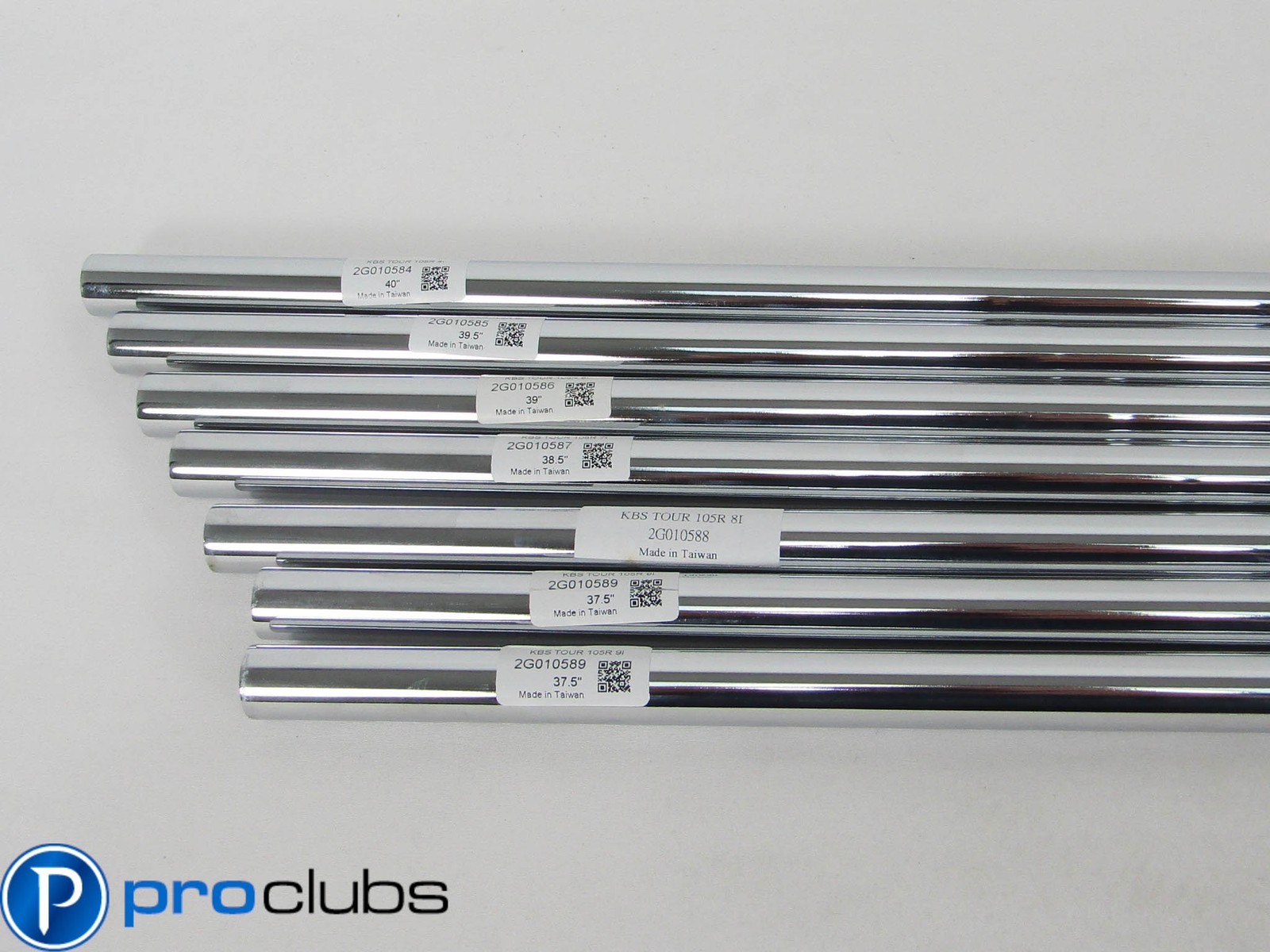 NEW KBS TOUR 105 REGULAR FLEX STEEL IRON SHAFTS 4-PW .355 TIP #455016