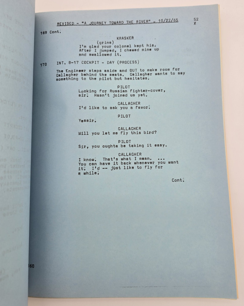 12 O'CLOCK HIGH / Andy Lewis 1965 TV Script, Robert Lansing "Between the Lines"