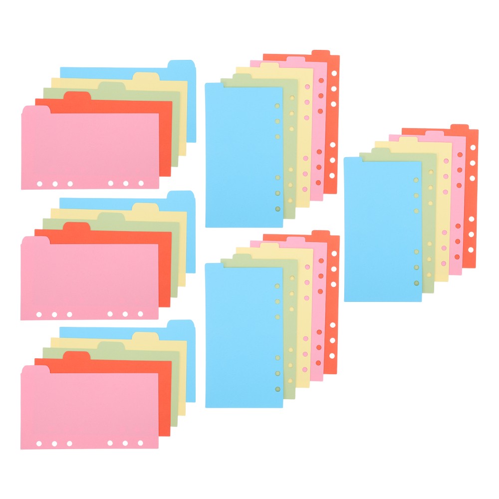 6 Set Binder Partition Index Divider Page Folder Section Dividers