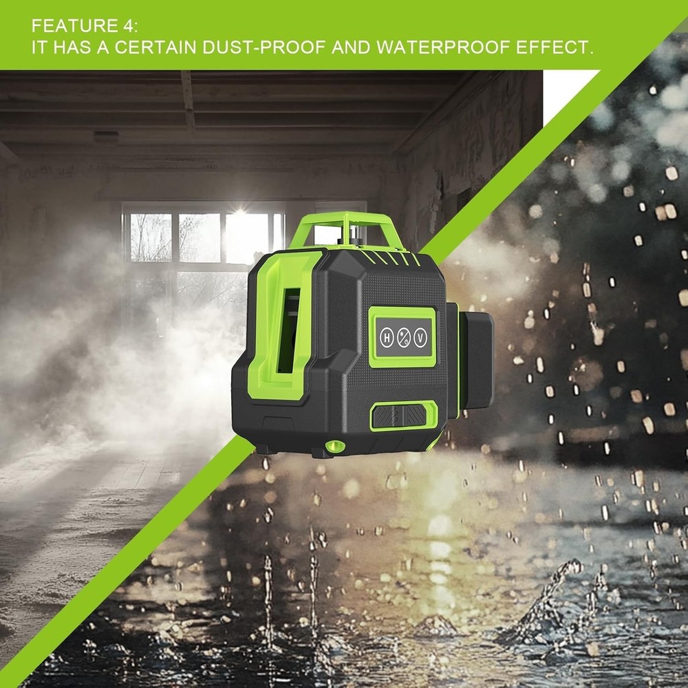 360° Self-Leveling Green Laser Level with Adjustable Tripod - Ultimate Precision