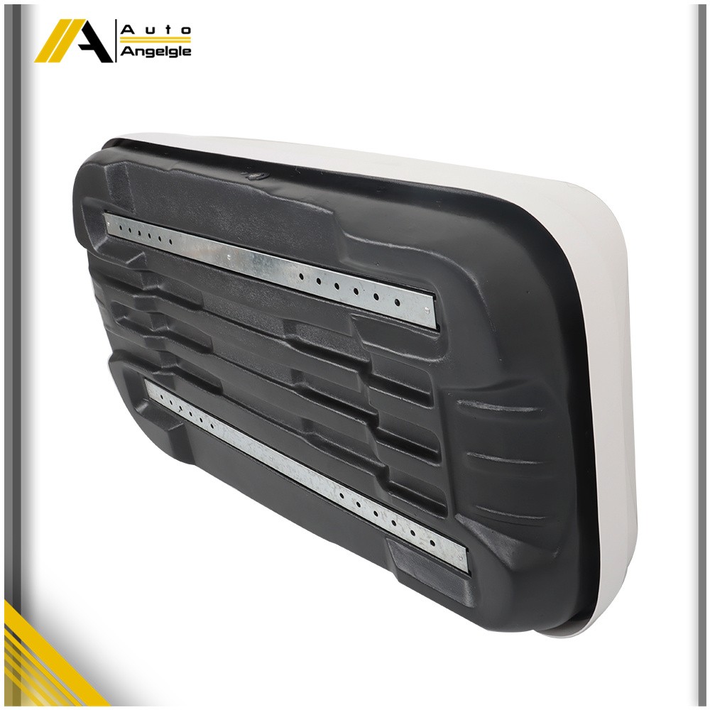 White 14 ft3 ABS Car Roof Top Box Cargo Luggage Carrier 2 Locks Toolless Install