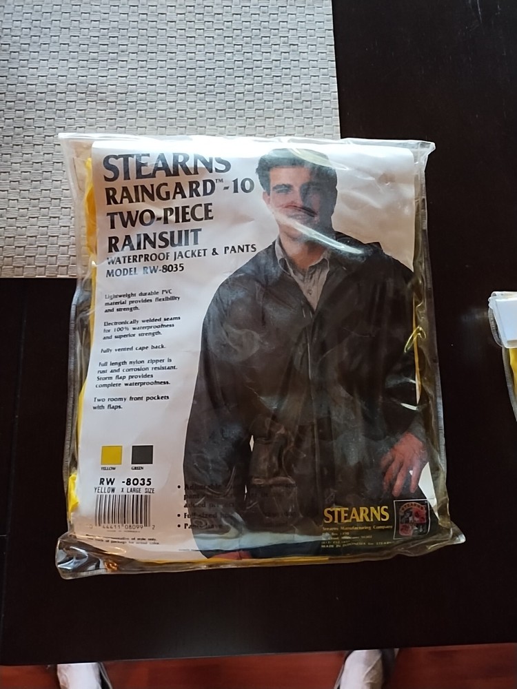 Stearns 2pc Rain Suit Yellow XL Raingard