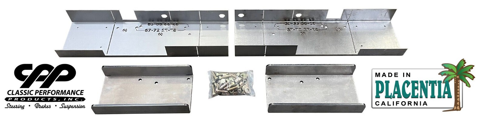 63-72 Chevy C10 CPP’s Frame Shortening Kit Short Bed Conversion 1/4" Heavy Plate