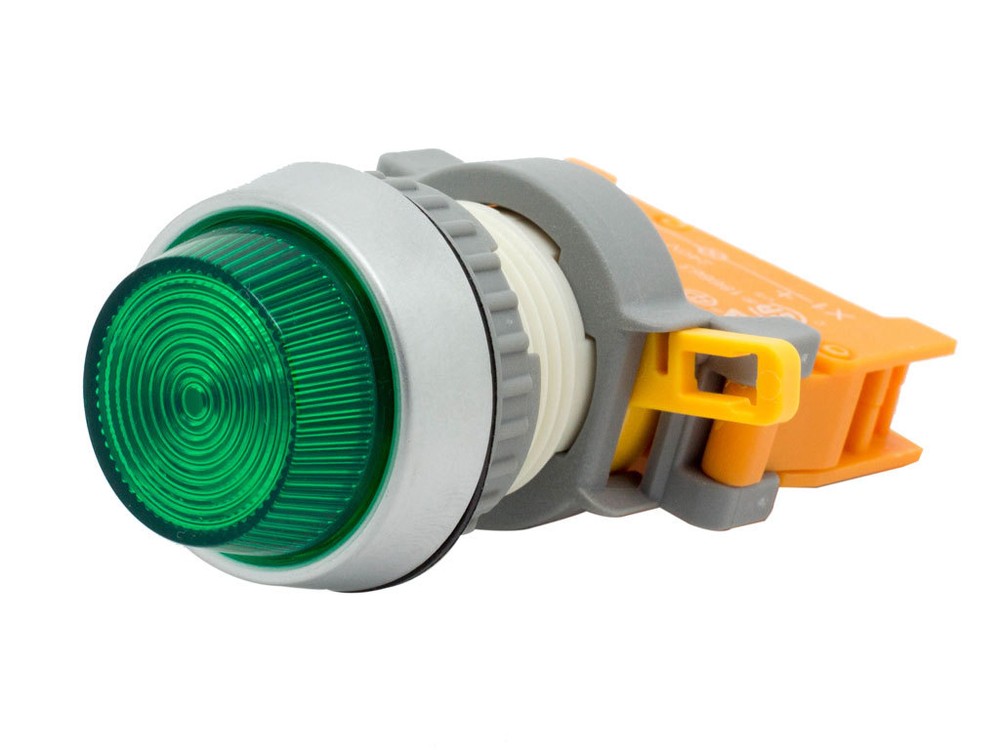 PLN-22A ATI Green LED Pilot Indicator Light 22mm 12V DC Replaceable Lamp