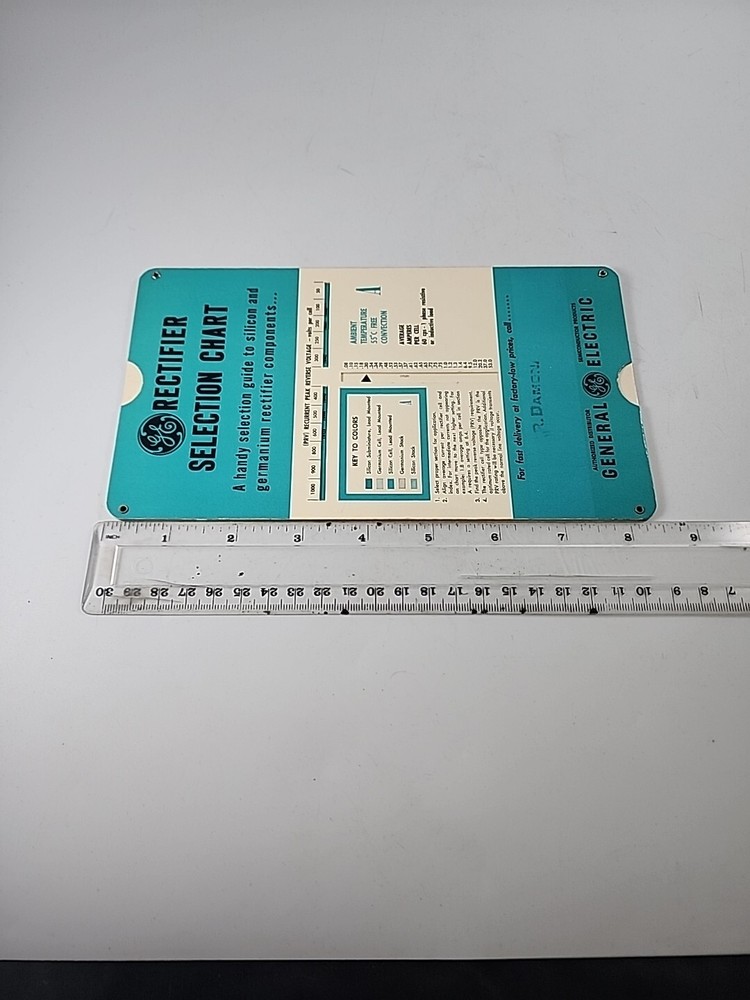 1960s General Electric GE Rectifier Selection Slide Chart
